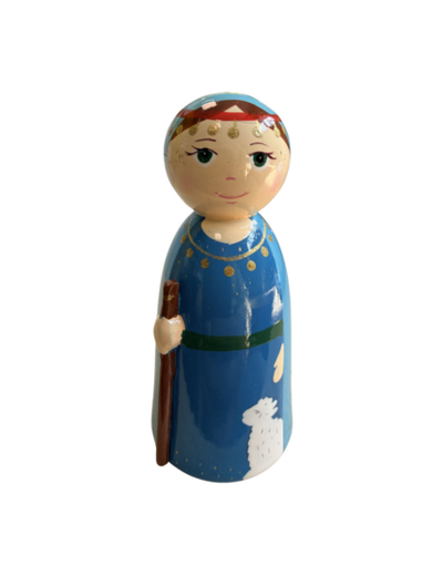 Sarah en bois tourné 8cm + boite