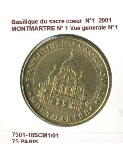 75 PARIS BASILIQUE DU SACRE COEUR VUE GENERALE NUMERO 1 2001 SUP-