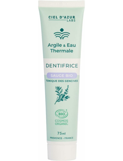 Dentifrice sauge eau thermale 75ml Denticlay
