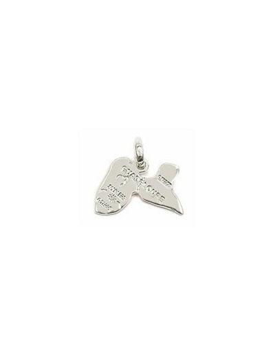 Pendentif en Argent 925 - CARTE GUADELOUPE 20mm