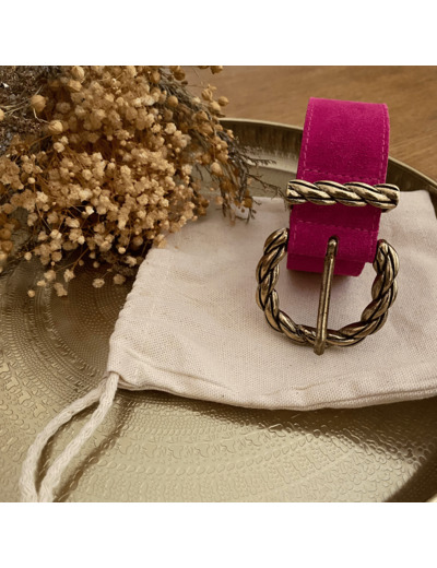 Ceinture en cuir Rose