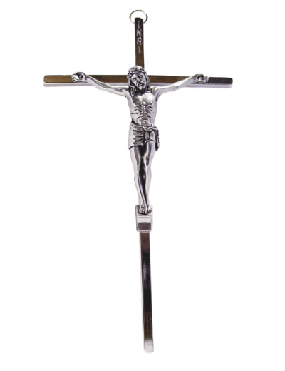Crucifix en Métal 20cm - CHROME