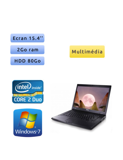 Dell Latitude E5500 - Windows 7 - C2D 2Go 80Go - 15.4 - Ordinateur Portable PC