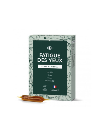 Fatigue des Yeux Myrtille Cassis et Citron 20 ampoules de 10ml