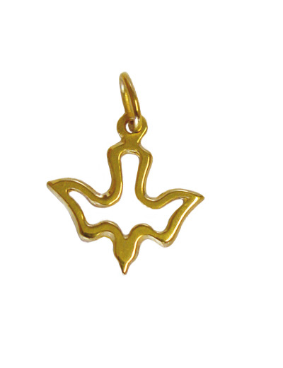 Pendentif en Plaqué Or - COLOMBE REPERCEE