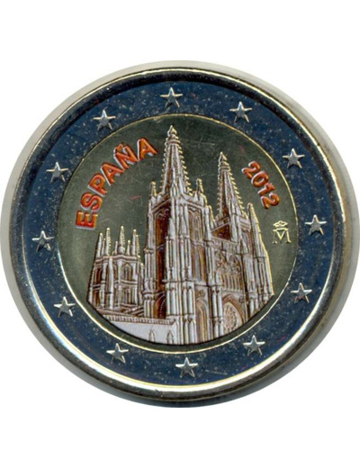 ESPAGNE 2012 2 EURO COLORISEE COMMEMORATIVE BURGOS SUP