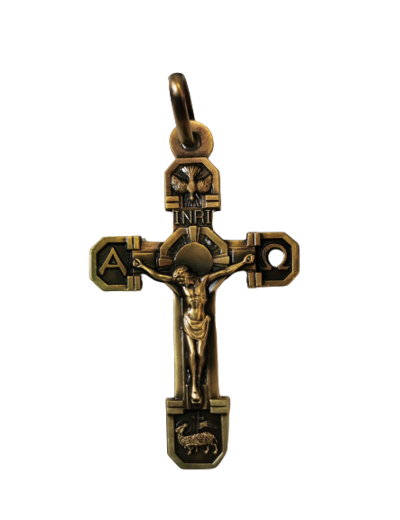 Croix Pascale en Métal Bronzé 33x50mm