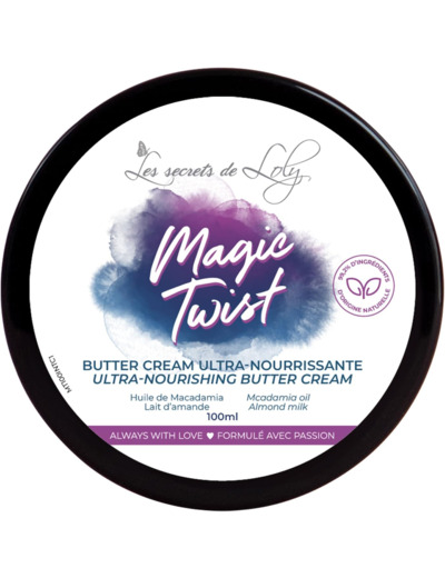 Les Secrets De Loly – Magic Twist – Crème Ultra Nourrissante – Cheveux Crépus – Végan – Leave-In Sans Rinçage – Soin Naturel à 99% – 250ml