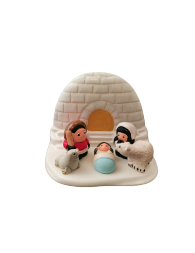 CRECHE en céramique BLOC 8x7cm- GROËNLAND