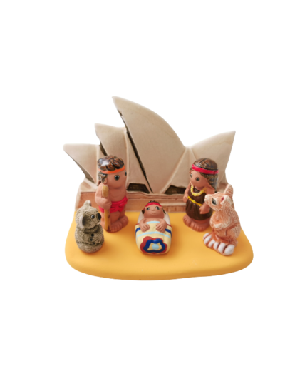 CRECHE en céramique BLOC 8x7cm - AUSTRALIE