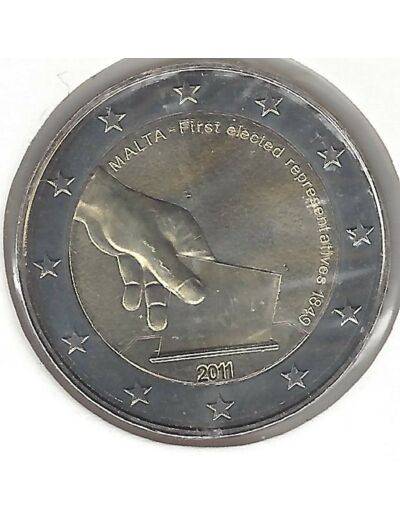 MALTE 2011 2 Euro COMMEMORATIVE Election des premiers representants en 1849