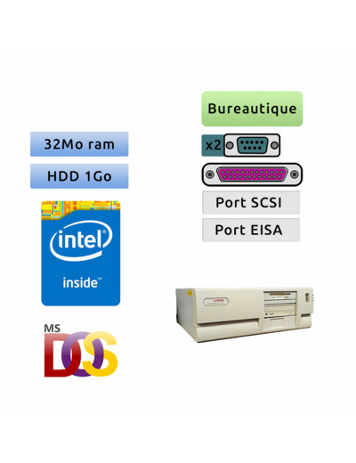 Compaq DeskPro XL5133 - DOS - Port EISA Serie et Parallele - Ordinateur Tour PC