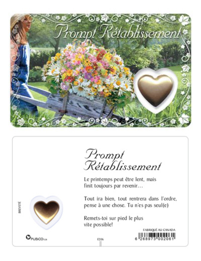 Carte-prière avec insertion PROMPT RETABLISSEMENT