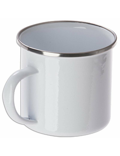 Tasse en acier émaillé personnalisée