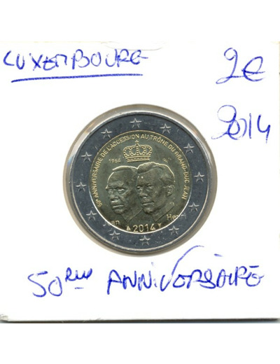 Luxembourg 2014 2 EURO 50 eme Anniversaire SUP