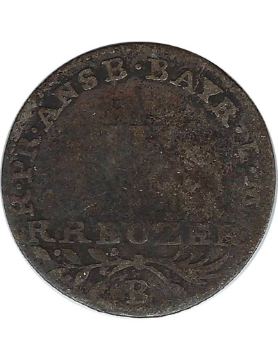 ALLEMAGNE BRANDEBURG-ANSBACH BAYREUTH 3 KREUZER 1802 B TB