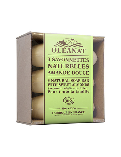 Barquette de 3 Savonnettes Amande douce 3x150g