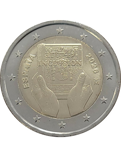 ESPAGNE 2026 2 EURO COMMEMORATIVE INCLUSION UNC