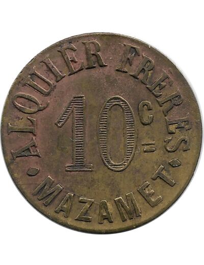 81 TARN - MAZAMET 10 CENTIMES 1917 TTB+