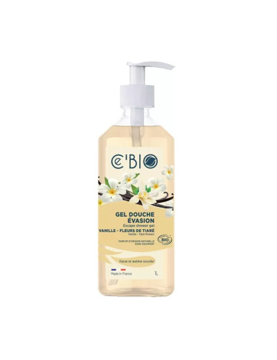 Gel douche Evasion Vanille et Fleurs de Tiaré 1L