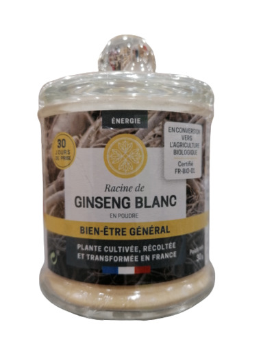 Racine de Ginseng blanc en poudre-30g-Jardins d'Occitanie