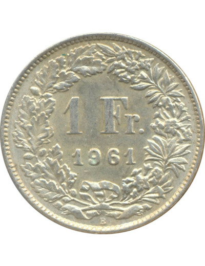 SUISSE 1 FRANC 1961 B TTB+