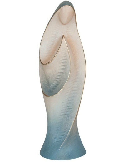 Vierge CONTEMPORAINE en bois 11cm- BLEUE