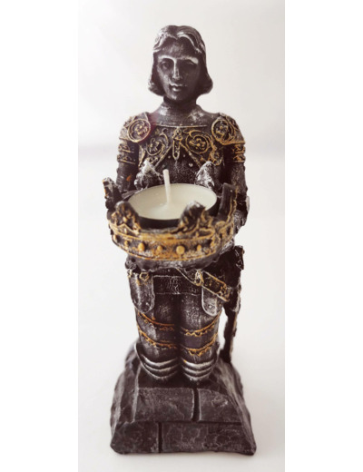 Statue en Résine 18cm - BOUGEOIR JEANNE D'ARC
