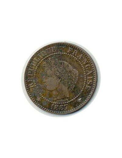 FRANCE 2 CENTIMES CERES 1887 A TTB- (G105)