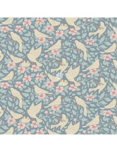 TISSU TILDA SONGBIRD AVA BLUE