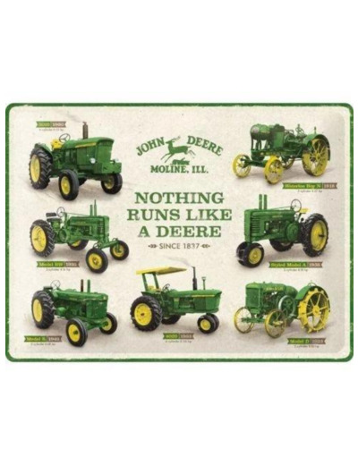 Plaque métal - JOHN DEERE Since 1837 - 30 x 40cm.