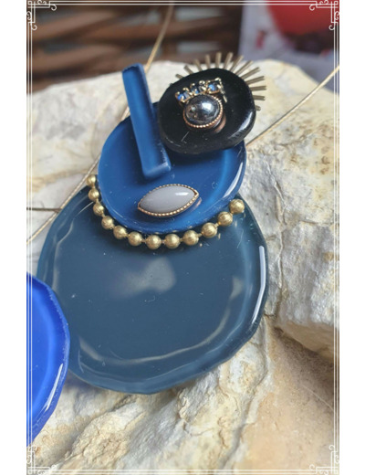 Collier Madame Bleue gris