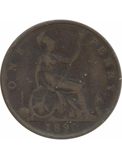 GRANDE BRETAGNE 1 PENNY VICTORIA 1890 TB