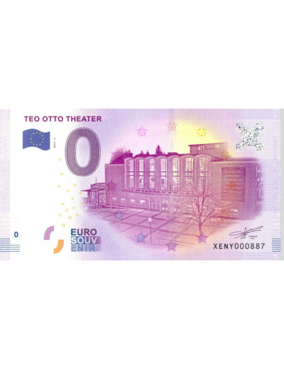 ALLEMAGNE 2017-1 TEO OTTO THEATER  BILLET SOUVENIR 0 EURO TOURISTIQUE NEUF