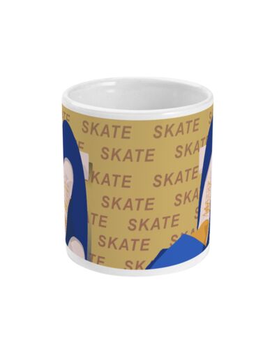 Tasse ou mug "skate en jaune" - Personnalisable