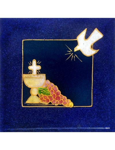 Calice et raisin 8,1X8,1cm - EMAUX DU LIBAN