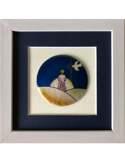 CADRE gris avec PETIT PRINCE 20x20cm - EMAUX DU LIBAN