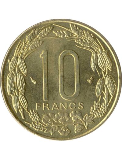 BANQUE DES ETATS DE L'AFRIQUE CENTRALE B.E.A.C 10 FRANCS 1998 SUP