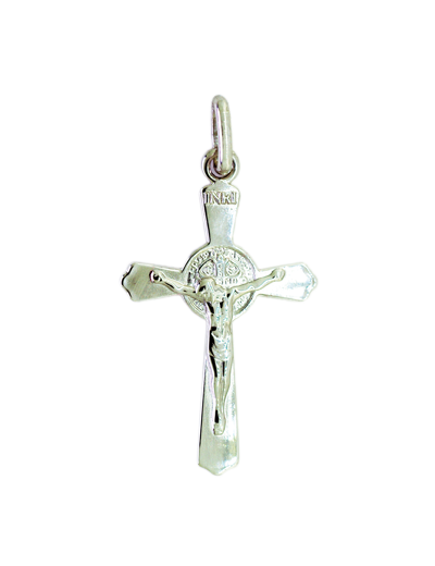 Croix en Argent 24mm - SAINT BENOIT