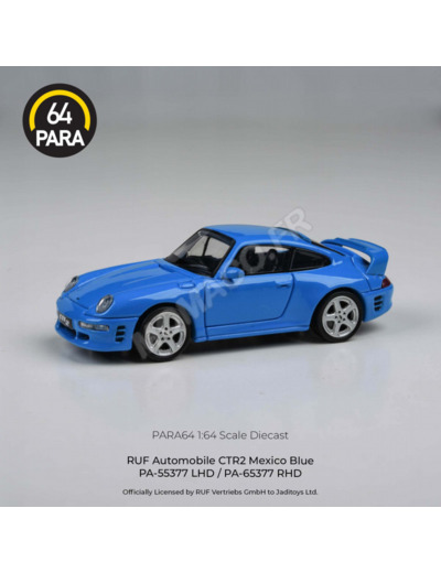 RUF AUTOMOBILE CTR2 1995 BLEU "MEXICO BLUE" 1/64 - PARA64 55377