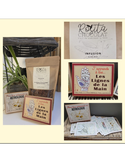 SOIREE FILLES ✨coffret de noël avec deux jeux et une infusion cacao