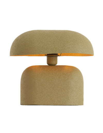 Lampe à poser design champignon vert olive 34x21x30cm
