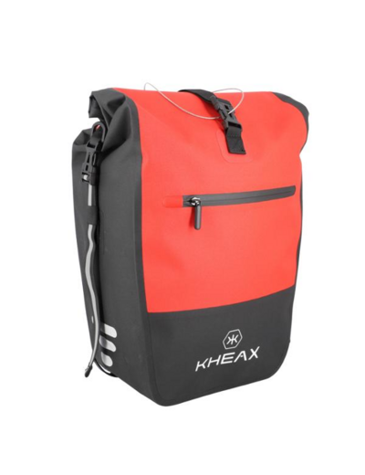 SACOCHE VELO PORTE BAGAGE KHEAX IZOARD EDGE ROUGE ETANCHE - 31 LITRES