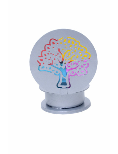 Tea light avec bougie chauffe plat - ARBRE DE VIE - Boite PVC