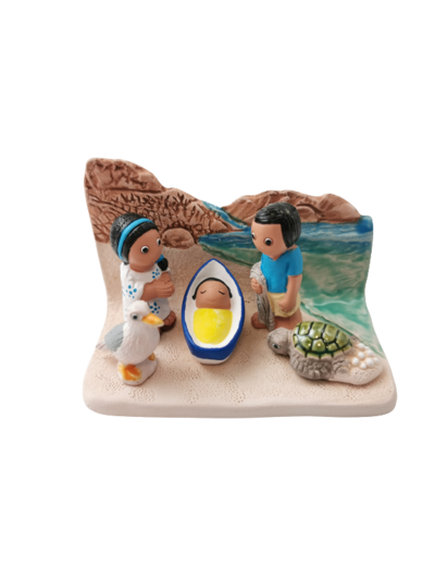 CRECHE en céramique BLOC 8x7cm - COSTA RICA