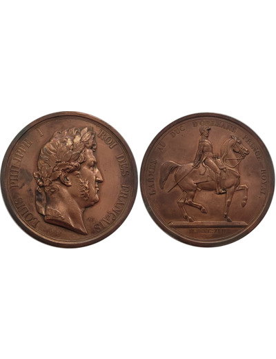 MEDAILLE L'ARMEE AU DUC D'ORLEANS PRINCE ROYAL - LOUIS PHILIPPE I