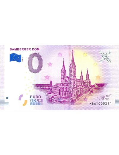 ALLEMAGNE 2018-1 BAMBERGER DOM BILLET SOUVENIR 0 EURO  TOURISTIQUE NEUF