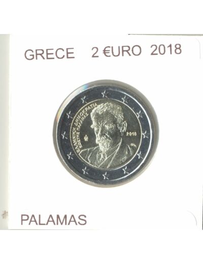 GRECE 2018 2 EURO COMMEMORATIVE KOSTIS PALAMAS SUP