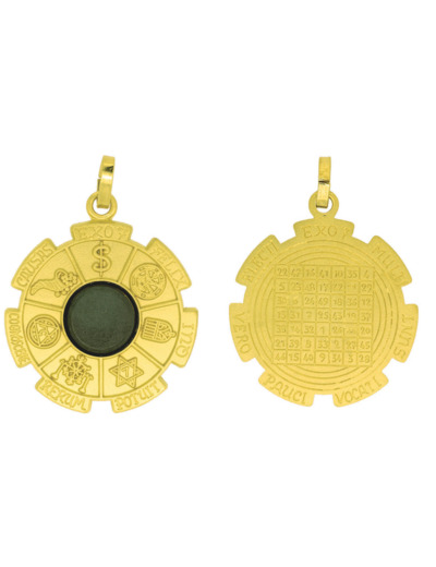 Médaille 40mm Esotérique EXO 7 en Métal Doré avec Aimant