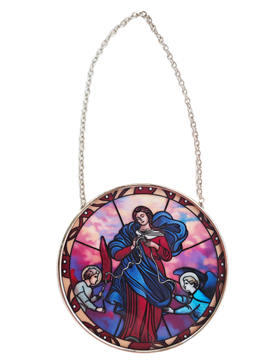 Vitrail Mural en verre D114mm, avec ventouse - MARIE QUI DEFAIT ...